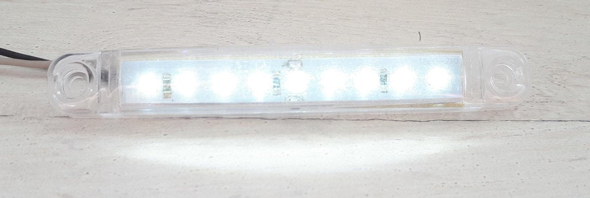 Zij markeringslamp 9 LED 10-30 Volt Wit