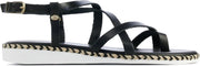 Fred de la Bretoniere Vrouwen Leren  Sandalen / Damesschoenen 170010157 - Zwart - Maat 38
