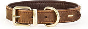 Oxford Leren Hondenhalsband - Classic - XLarge Bruin