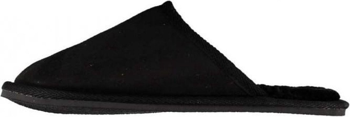 Apollo Sloffen Dames Rubber/textiel/bont Zwart Maat 41-42