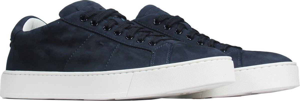 Santoni Sneaker Blauw  - Maat 44 - Heren - Lente/Zomer Collectie - Leer