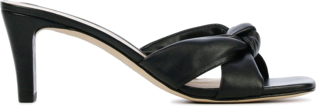 Unisa Vrouwen Leren  Slippers / Damesschoenen Masha - Zwart - Maat 37