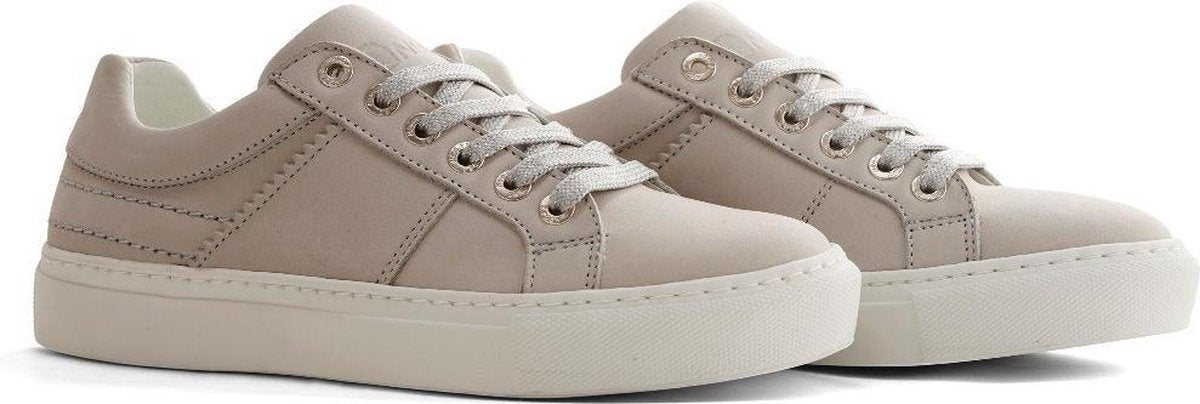 NoGRZ A.DeLaSota - Leren dames sneakers - Grijs - Maat 38