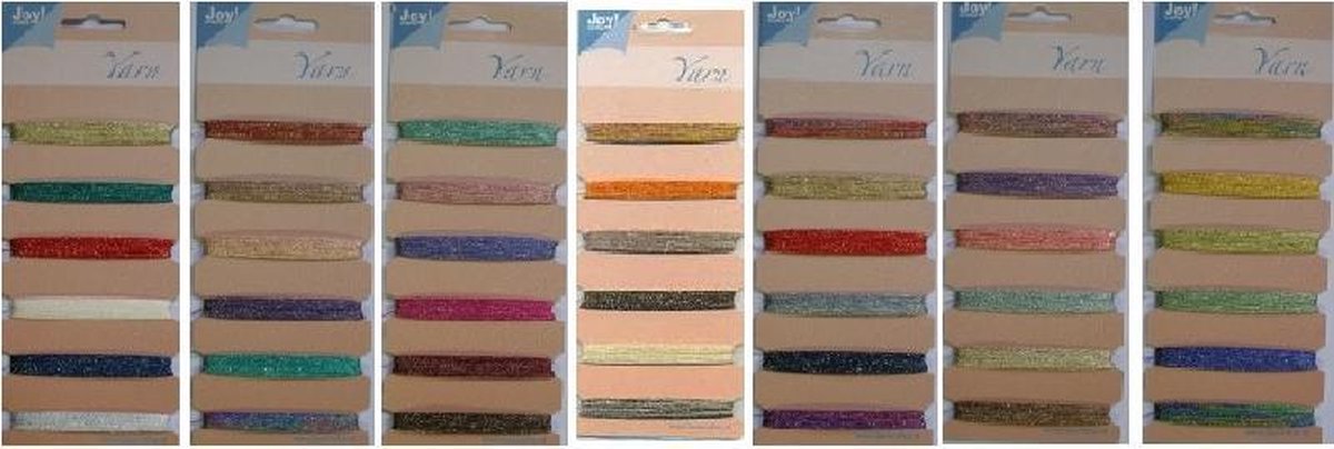 Joy!Crafts / Chrissie garen set / 7 Pack / Garenkaarten / Borduurgaren / 42 Kleuren Draad