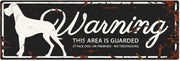 D&D Waakbord / Warning sign danish dog gb Zwart 40x14cm