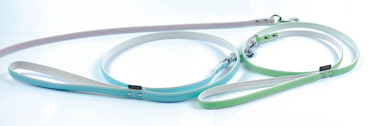 Ploeg Looplijn Artleder 14mm Parijs Appelgroen 110x1.4 cm