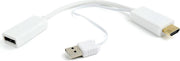 Cablexpert HDMI 1.4 naar DisplayPort 1.2 actieve adapter (4K 30 Hz) / wit - 0