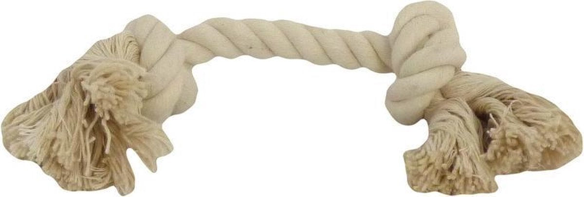 Katoen flossy speelgoed 2 knopen 50gr 23cm