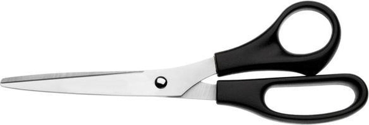 schaar 21cm staal met kunststof grip in polybag