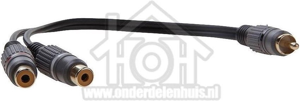 Tulp Splitter RCA Male - 2x Tulp Contra RCA Female