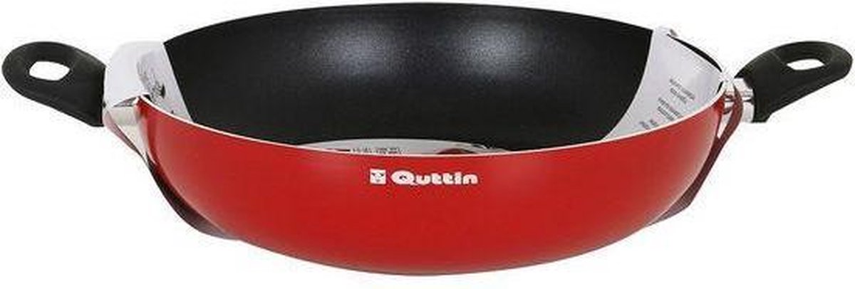 Diepe Pan met Handvat Quttin Infinity Rood (ø 32 cm)