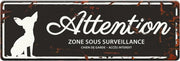 D&D Waakbord / Warning sign mini chihuahua f Zwart 12x4cm