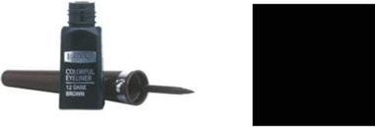 Isadora - Colorful Eyeliner Ink In Brush 10 Black 3.7Ml