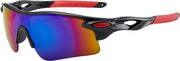 Premium | Fietsbril | Sportbril | Beschermcase| Racefiets | Blauw Rood Paars|  Wielrennen | Spiegelglazen | Mountainbike | MTB | Sport Fiets Bril| Zonnebril | UV Bescherming