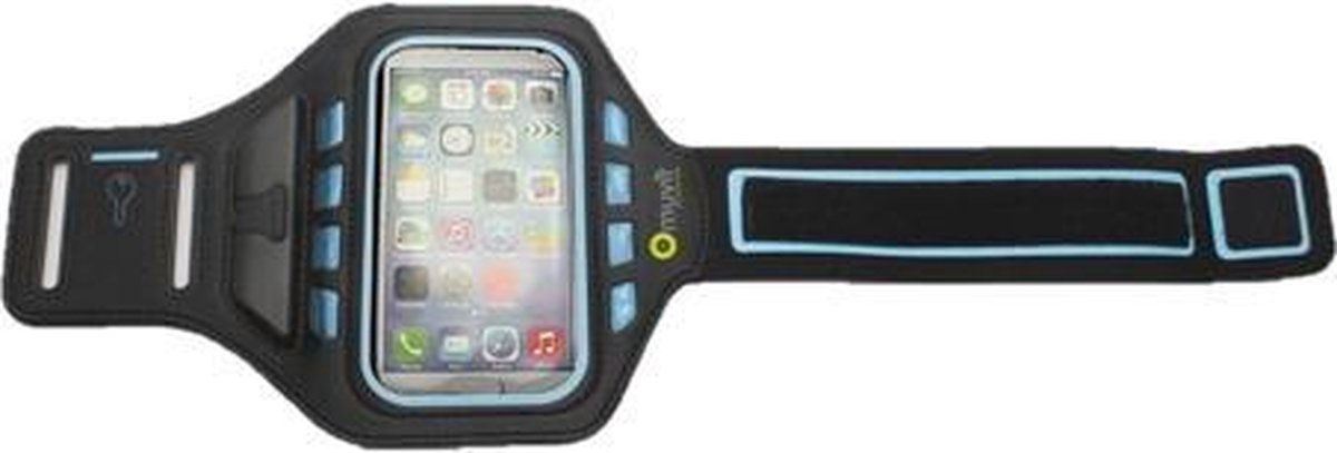 muvit Universal LED Sportsarmband L Black/Blue
