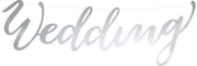 Wedding Banner zilver - bruiloft slinger 45 cm