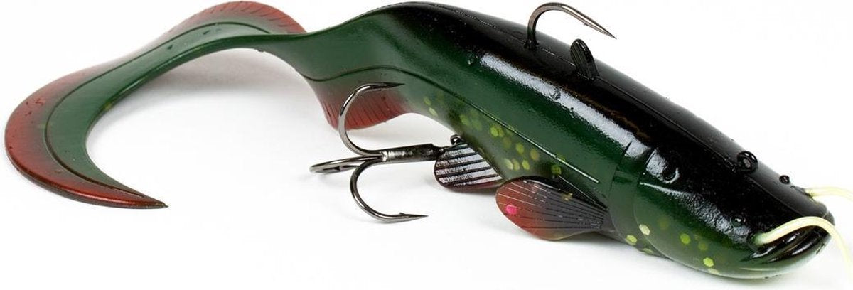 Dam Effzett Real Life Catfish Curl Tail - Green - 20cm