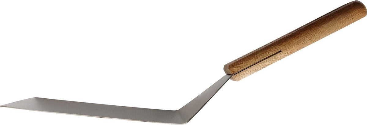 The Windmill Bbq-spatel 90 Cm Rvs/hout 150 Gram Zilver/bruin