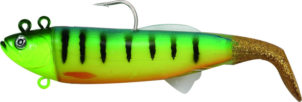 Zeevis Shad - 440g - Firetiger - met loodkop - 5 x 1 stuks