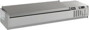 Professionele Opzetvitrine | RVS Deksel | 3x 1/3 GN & 1x 1/2 GN | RVS | Combisteel | 7450.0031 | Horeca