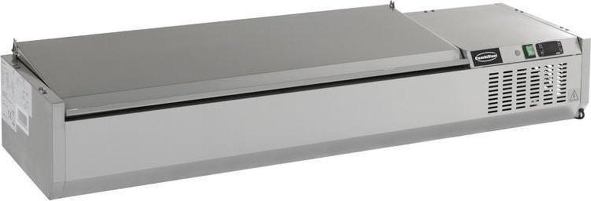Professionele Opzetvitrine | RVS Deksel | 3x 1/3 GN & 1x 1/2 GN | RVS | Combisteel | 7450.0031 | Horeca