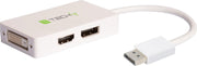 Techly IADAP DP-COMBOF3 DisplayPort DisplayPort + DVI + HDMI Wit video kabel adapter