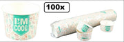 100x IJsbeker  I`M a COOL cup karton 150ml.