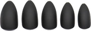 WiseGoods Stiletto Nageltips - Acryl Nagels Nail Tips - Nepnagels Matte - Exclusief Lijm - 24 Stuks - Zwart / Mat