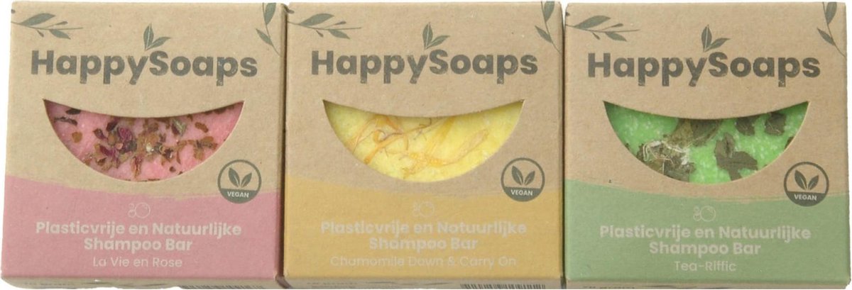 HappySoaps Shampoo bar set | Rose