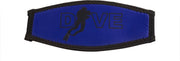 Maskstrap neopreen slide dive blauw