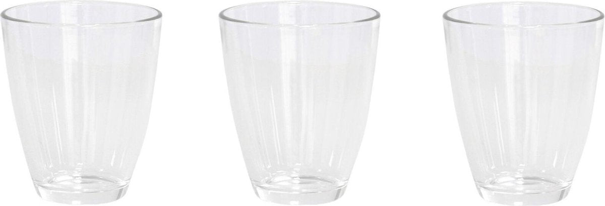 24x Stuks waterglazen transparant 400 ml - Glazen - Drinkglas/waterglas/sapglas