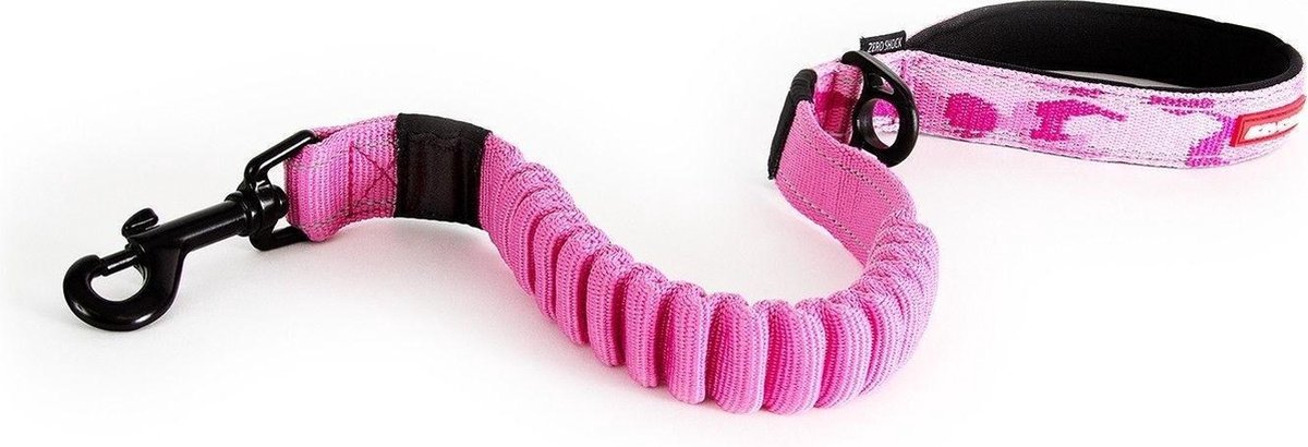 EzyDog Zero Shock - Korte Hondenriem - 64cm - Roze Camouflage