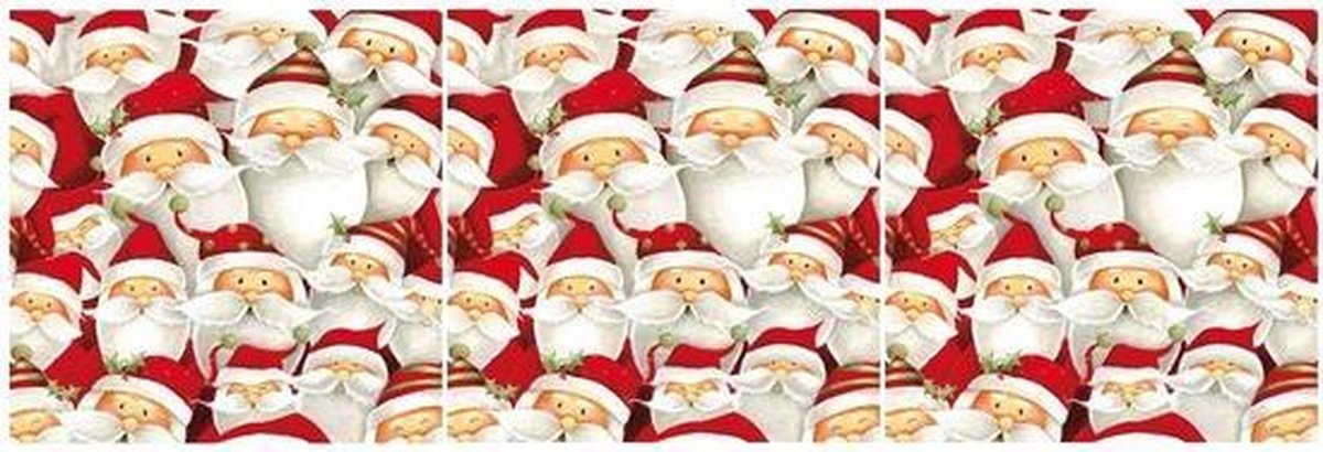 60x Kerstman servetten 33 x 33 cm - Kerstservetten