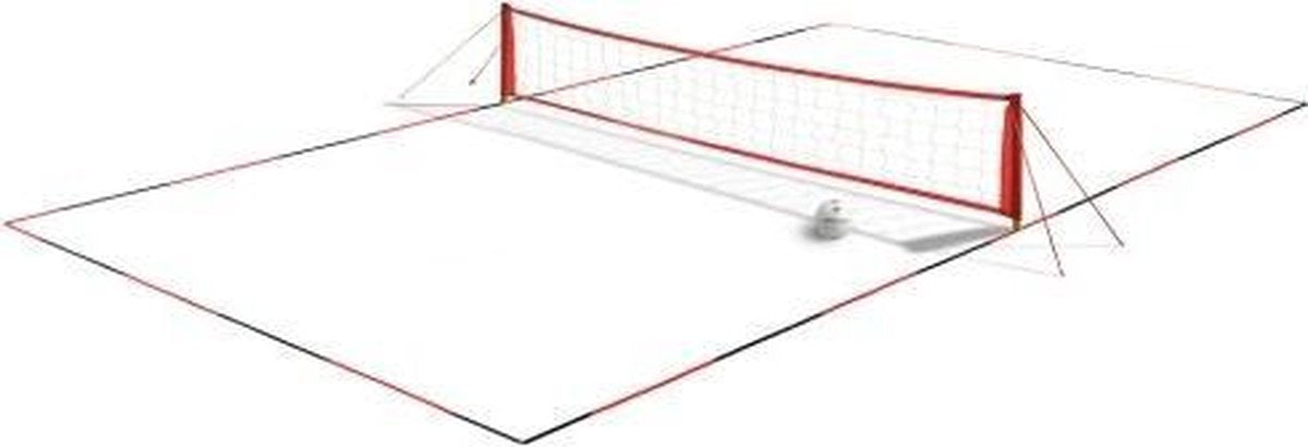 Veld markering voor voetvolley 30 meter - Voetbaltrainer - Complete set - Inclusief haringen