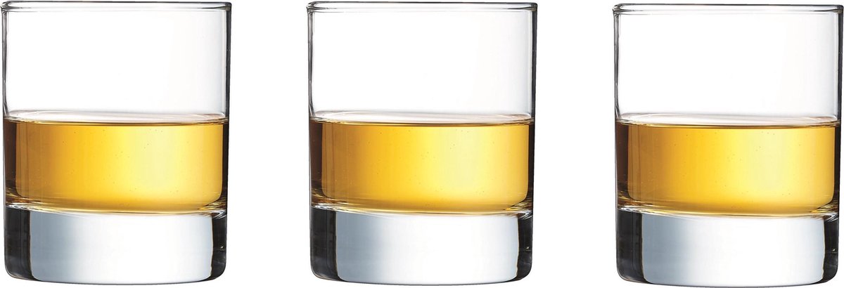 12x Stuks tumbler whiskyglazen transparant 200 ml - Glazen - Drinkglas/whiskyglas