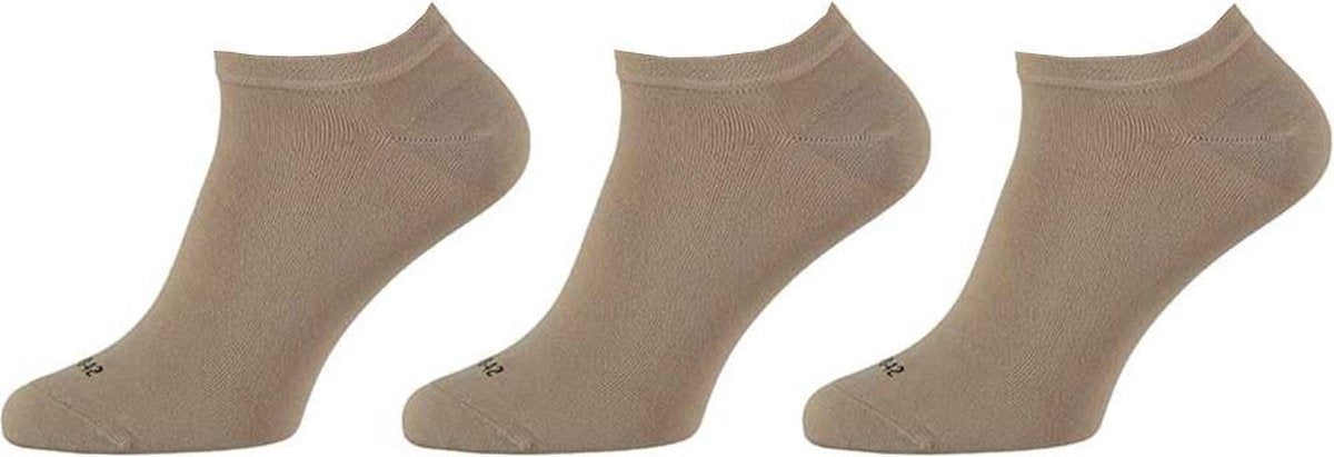 6-Pack Zachte Modal Sneakersokken 121463000 Apollo - Unisex - zand - 39-42