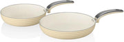 Swan Retro Koekenpannen - Set Van 2 - Beige