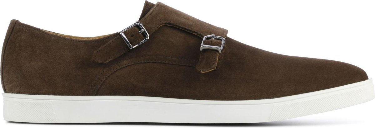 Stefano Lauran Mannen Suède Gespschoenen / Herenschoenen / Instapper S3019 - Bruin - Maat  44
