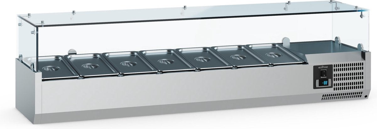 GEKOELDE OPZETVITRINE 1/3 GN x 7