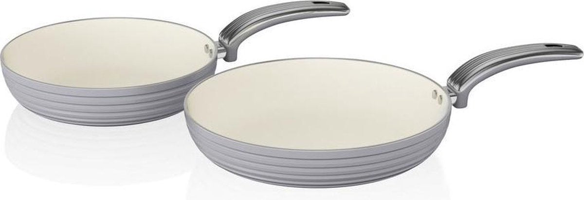 Swan Koekenpannen - Set van 2 - Grijs