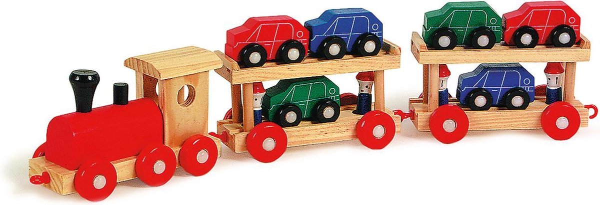 Trein die auto's vervoerd - Set van 13 voertuigen - spoorwegen