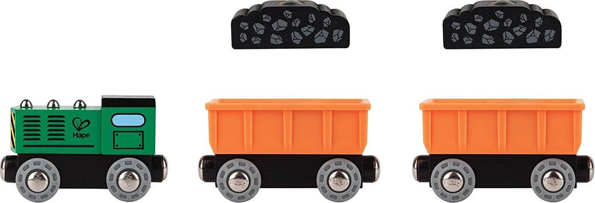 Hape Stoomtrein 5-delig Zwart/rood