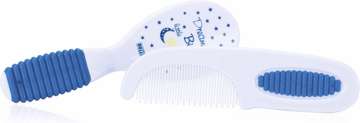 Nûby Little Moments Kam & Borstel Set - Blauw - 3m+