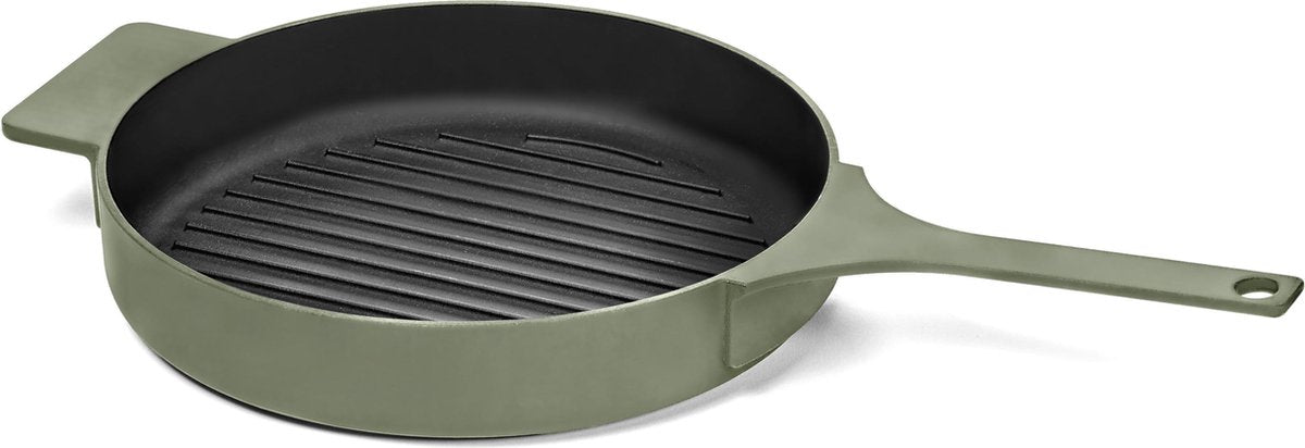 Serax Surface by Sergio Herman - Grillpan - Gietijzer- Ø 26cm - Camogroen