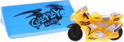 Toi-toys Racemotor Met Schans Geel 6 Cm