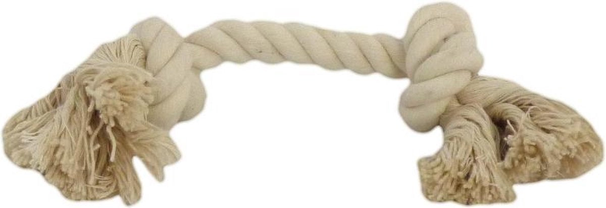 Katoen flossy speelgoed 2 knopen 90gr 25cm