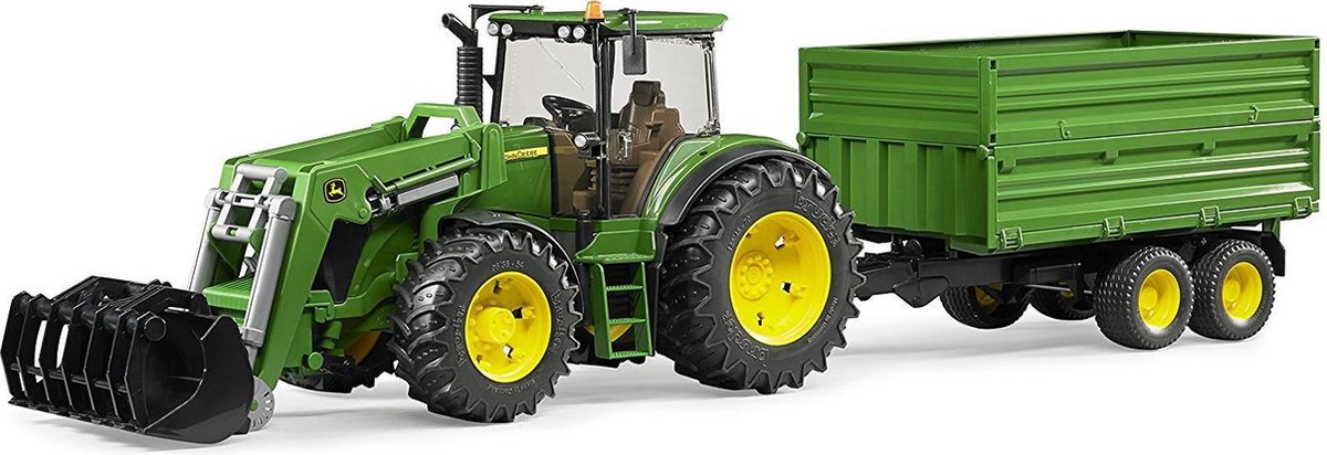 Bruder - John Deere 7930 Tractor with Frontloader and Tandem Axle Tipping Trailer