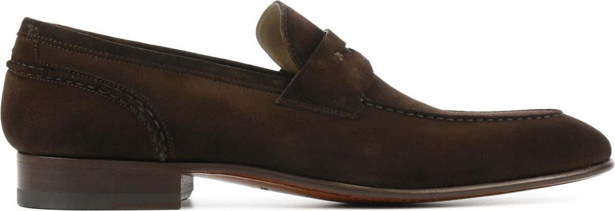 Magnanni Mannen Suède Instapschoenen / Herenschoenen / Instapper 21948 - Bruin - Maat  41.5