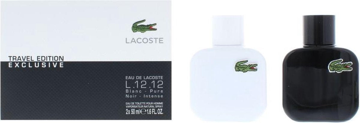 Lacoste Eau De Lacoste L.12.12 Eau De Toilette Gift Set : Blanc Eau De Toilette 50ml - Noir Eau De Toilette 50ml