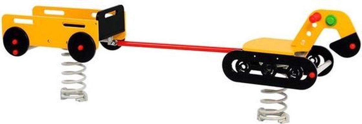 Veertoestel Graafmachine met Aanhangwagen